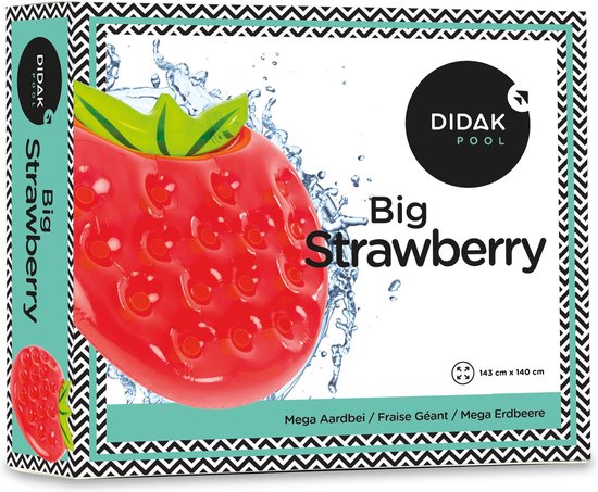 Luchtmatras grote aardbei 143 x 140x 25 cm
