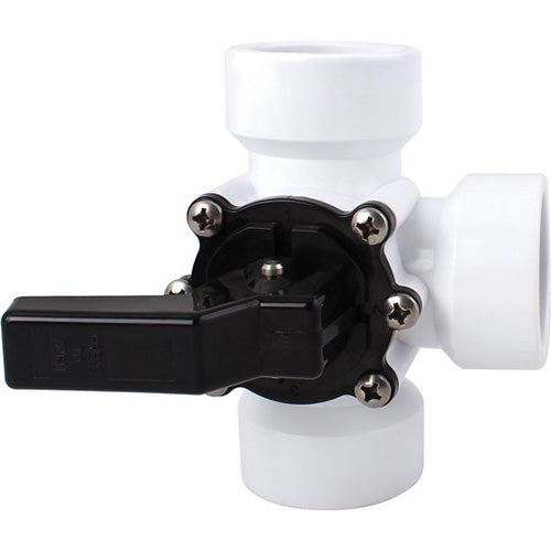 3-weg kraan 1 1/2" - 38 mm - interne draad wit