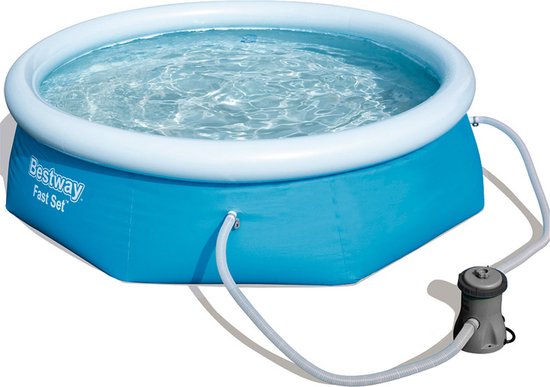 Bestway zwembad fast set set rond 244 x 61 cm met filterpomp