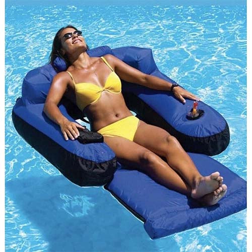 Kokido deluxe ligstoel blauw