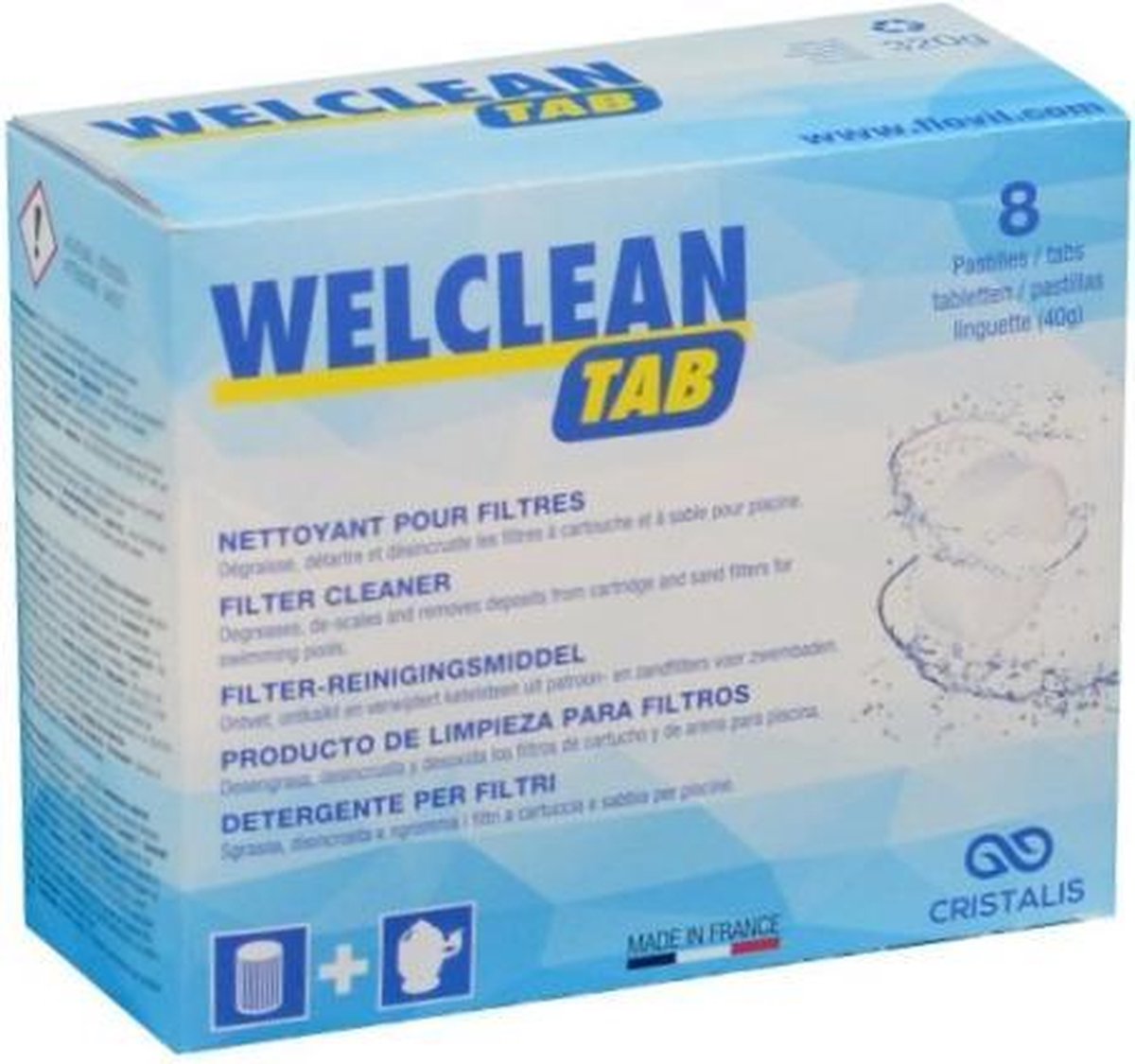 Welclean Filterreiniger – 8 Tabletten voor Zand- en Patroonfilters