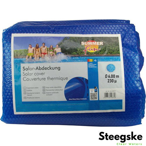 Summer Fun noppenfolie solar rond 600 cm PE blauw