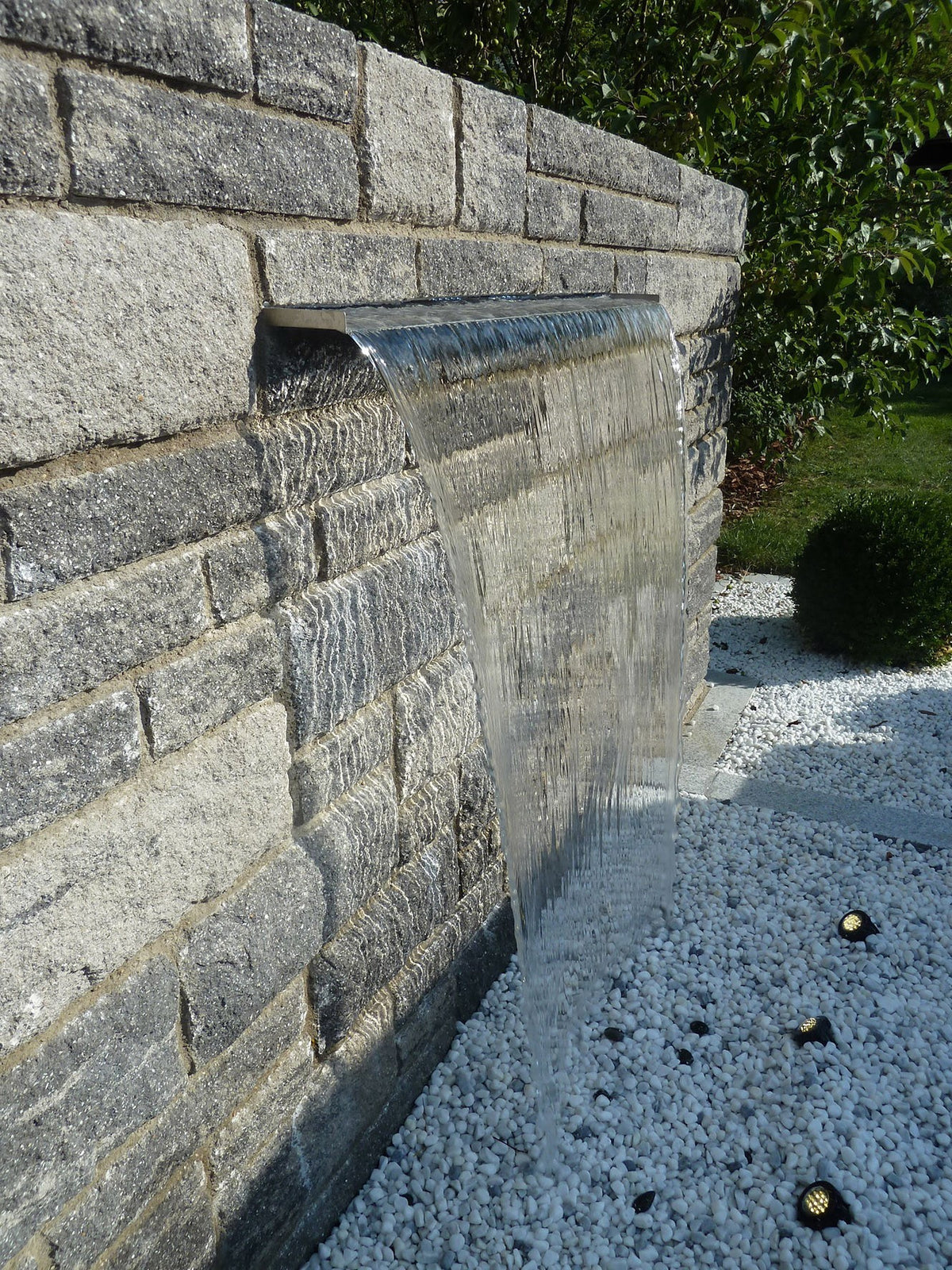 Heissner waterval element roestvrij staal RVS met LED verlichting - 60 cm
