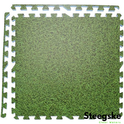 6 stuks Zwembad Vloermat - Tegels - 40 x 40 cm - Grasprint