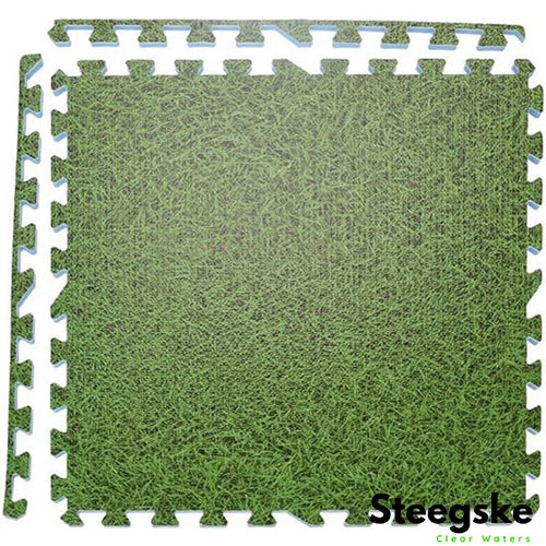 6 stuks Zwembad Vloermat - Tegels - 40 x 40 cm - Grasprint