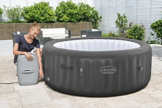 Lay-Z-Spa® Palm Springs AirJet™ grijs opblaasbare spa voor 4-6 Personen