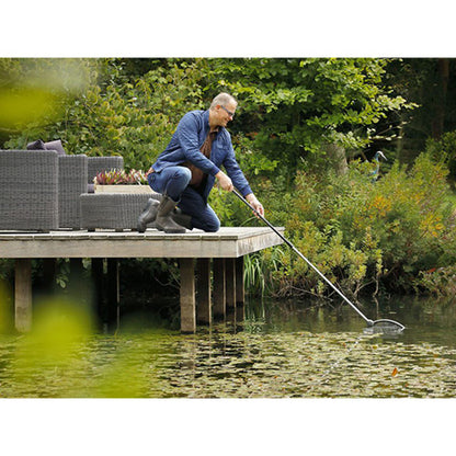 Velda Vijver Net Daphnia - Schepnet Wit Fijn Vierkant 35 cm met Telescopische steel 180 cm