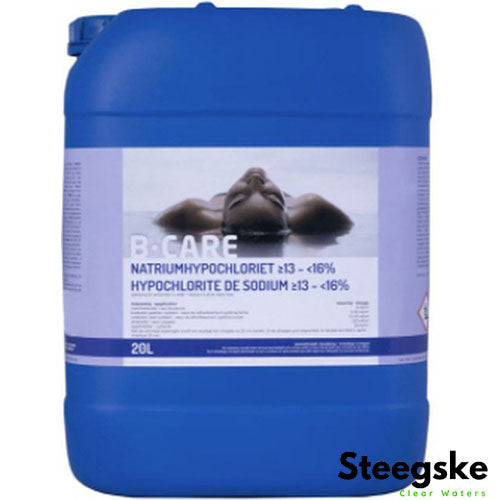 Vloeibare Chloor voor zwembaden 20L -B-CARE CHEMICALS