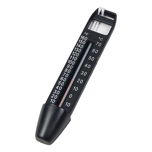Delphin zwembad thermometer zwart 25 cm