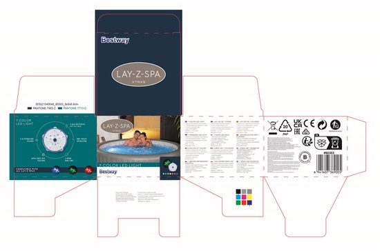 Bestway lay-z-spa 7-kleuren LED-licht