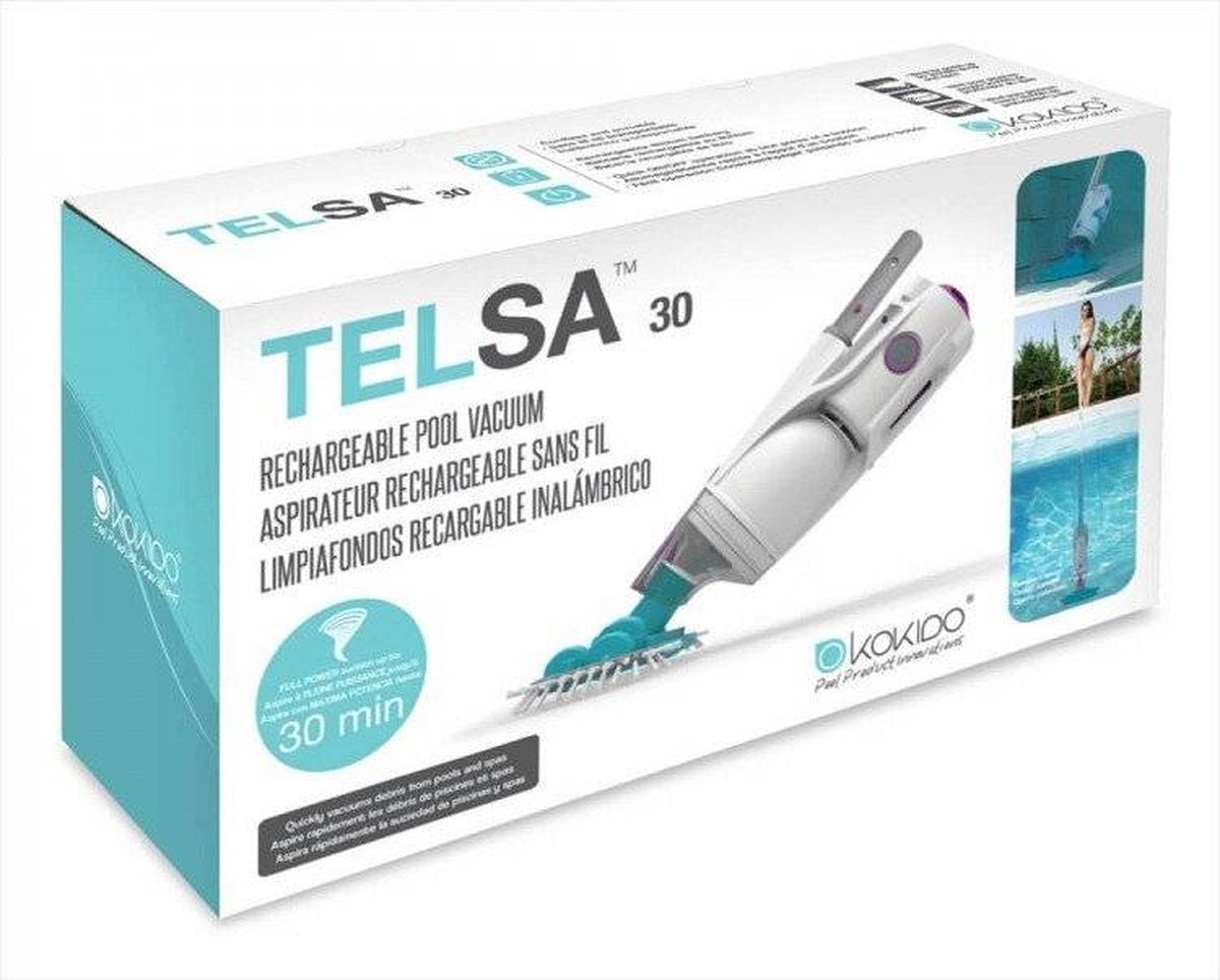 Kokido Telsa 30  Oplaadbare Spa- En Zwembadstofzuiger