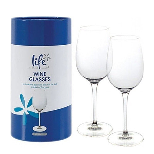 Life spa wijnglazen - 2 stuks - kunststof