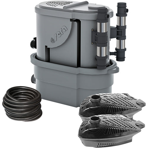Sera vijverfilter Koi Professional 24000 + 2 filterpompen 12000 + 2 uv lampen 55 watt
