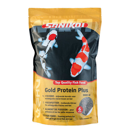 Velda SaniKoi Gold Protein Plus - Visvoer voor de Groei van koi en karperachtigen - Verkrijgbaar in 3 mm en 6 mm en 1 - 3 liter