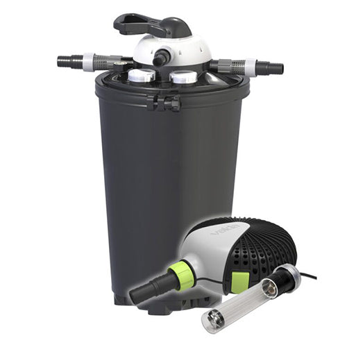 Velda Clear Control 75 Set Voor Vijvers tot 30000 liter - Drukfilter met UV-C Unit 36 W + Green Line 12500 pomp + slang