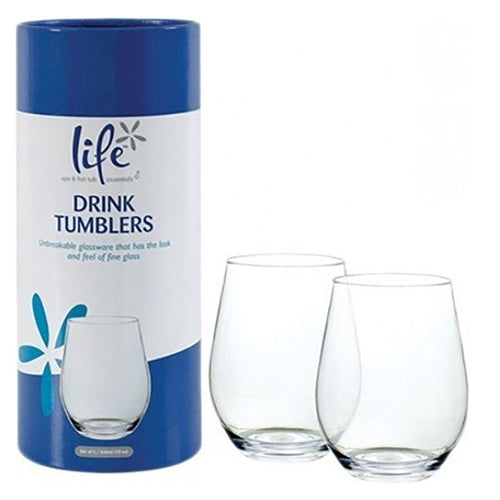 Life spa waterglazen - 2 stuks- kunststof