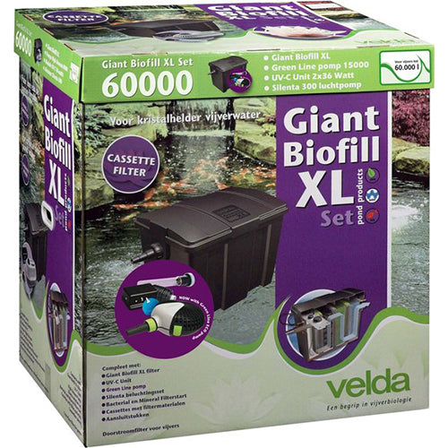 Velda Giant Biofill XL Set 60000 - Complete Set met Filter - Pomp - Luchtpomp en UV-C Unit 2x36 W - Voor Vijvers tot 60.000 liter water