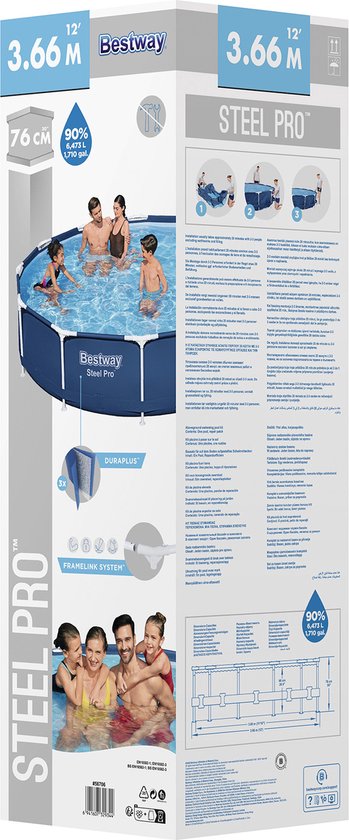 Bestway Steel Pro zwembad  Ø 366 x 76 cm