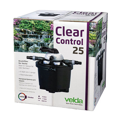 Velda drukfilter Clear Control 25 - met UV lamp 9 watt