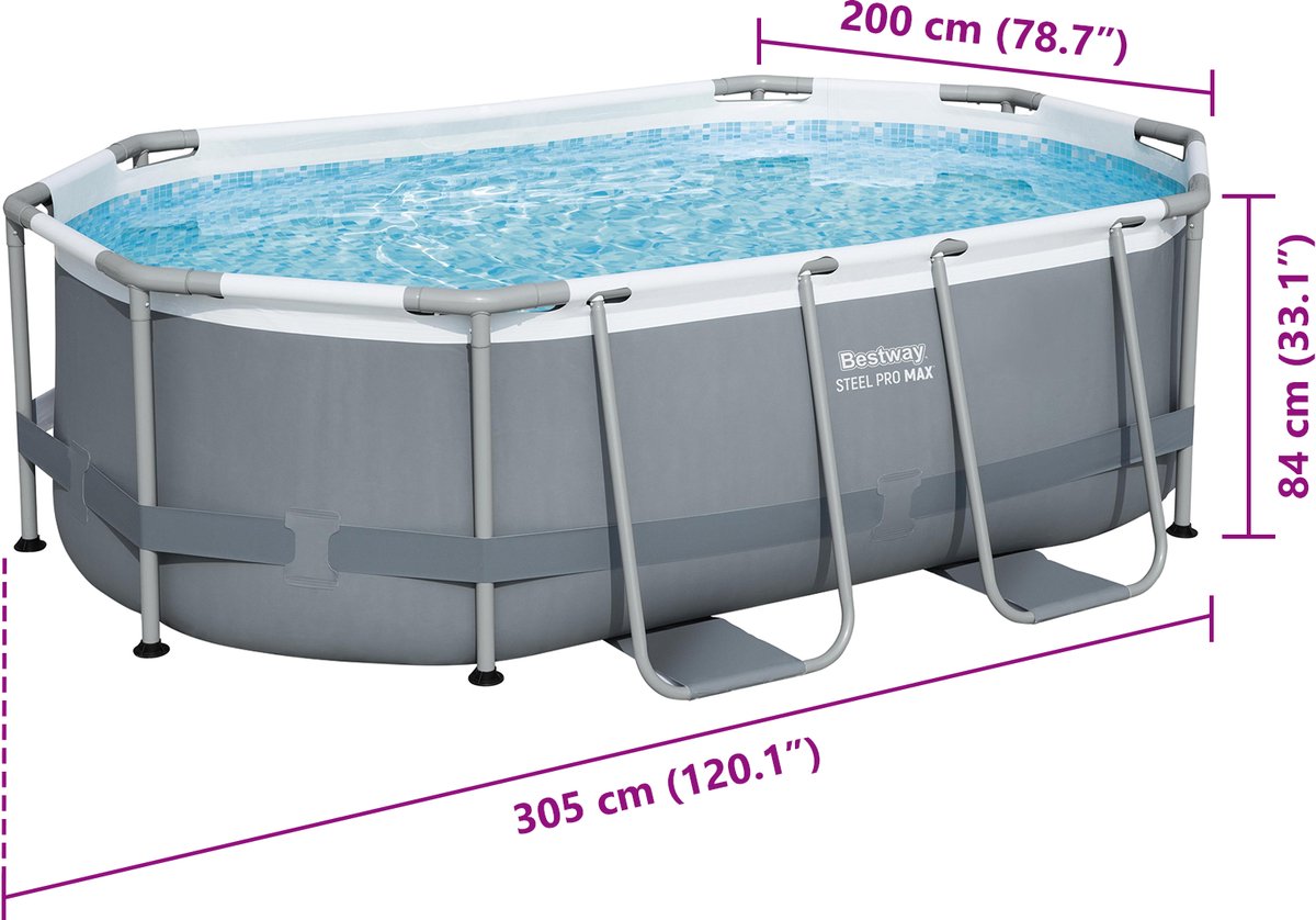 Bestway zwembad 3,05 m x 2 m x 84 cm
