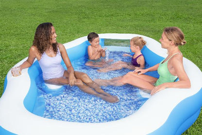 Bestway familiebad plusvorm splashview 270 x 198 x 51 cm met kijkvenster
