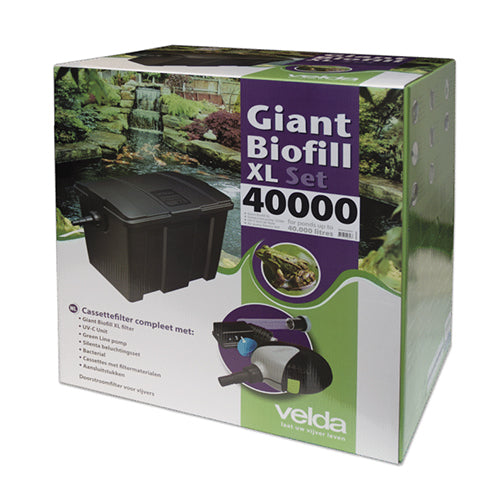 Velda Giant Biofill XL Set 40000 - Complete Set met Filter - Pomp - Luchtpomp en UV-C Unit 36 Watt - Voor Vijvers tot 40.000 liter water