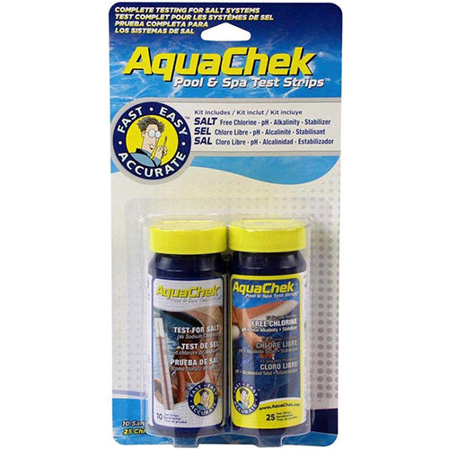 AquaChek zoutwater - chloor zwembad 5 in 1 teststrips