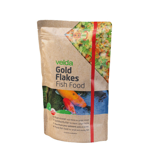 Velda Gold Flakes Fish Food - Vlokmix geschikt voor Kleine en Jonge vijvervissen - Verkrijgbaar in 1 - 3 liter