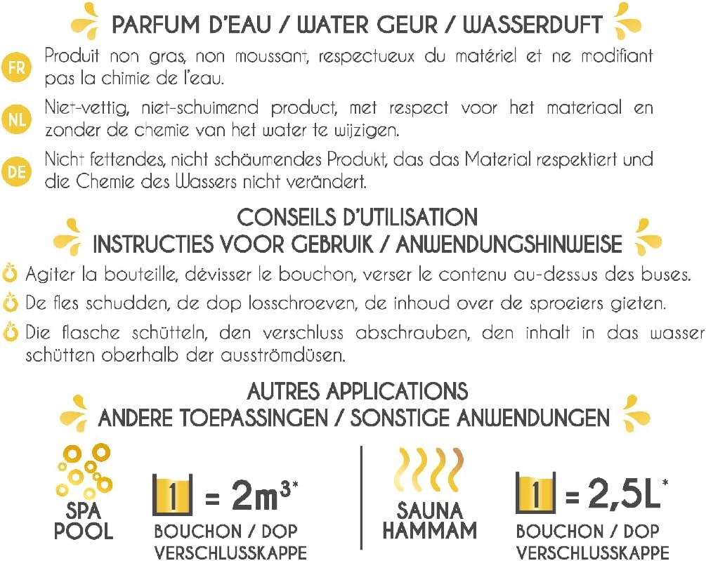 KIKAO - Parfum voor spa en zwembad – oranjebloesem – 250 ml
