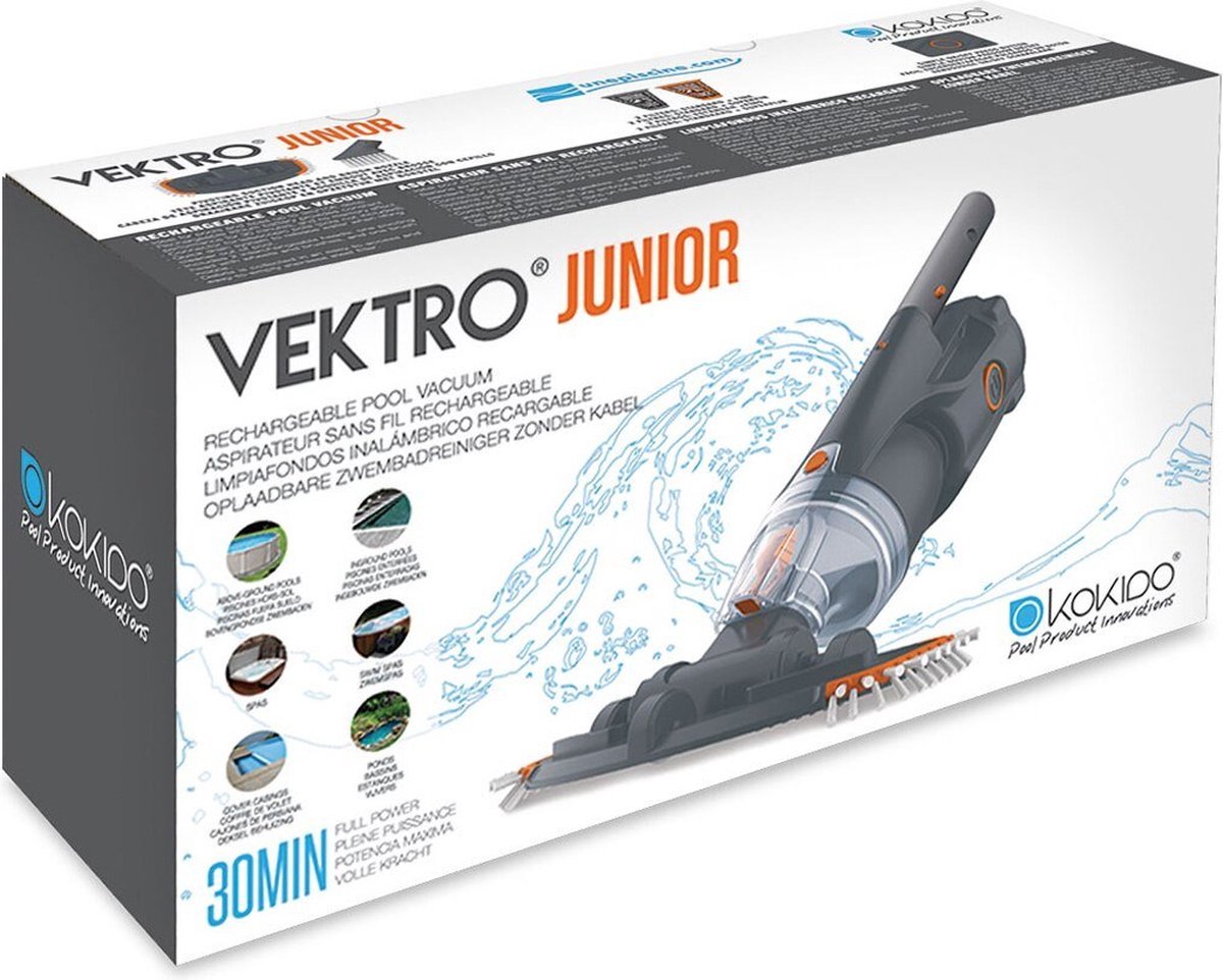 Kokido Vektro Junior - Zwembadstofzuiger - Oplaadbaar - Elektrisch - Voor zowel spa's als zwembaden