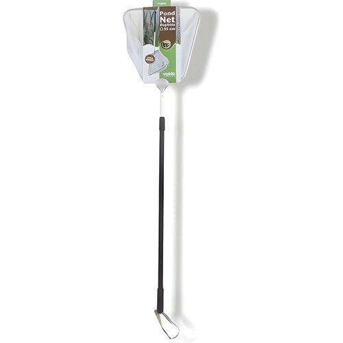 Vijver schepnet wit fijn vierkant 35 cm