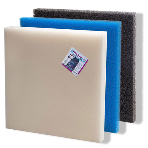 Filterschuim set 50x50x2cm 3 stuks - fijn - middel - grof