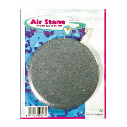 Velda Air Stone Rond Plat - Platte Ronde Luchtsteen - 6/8 mm slang aansluiting - Verkrijgbaar in 4 maten
